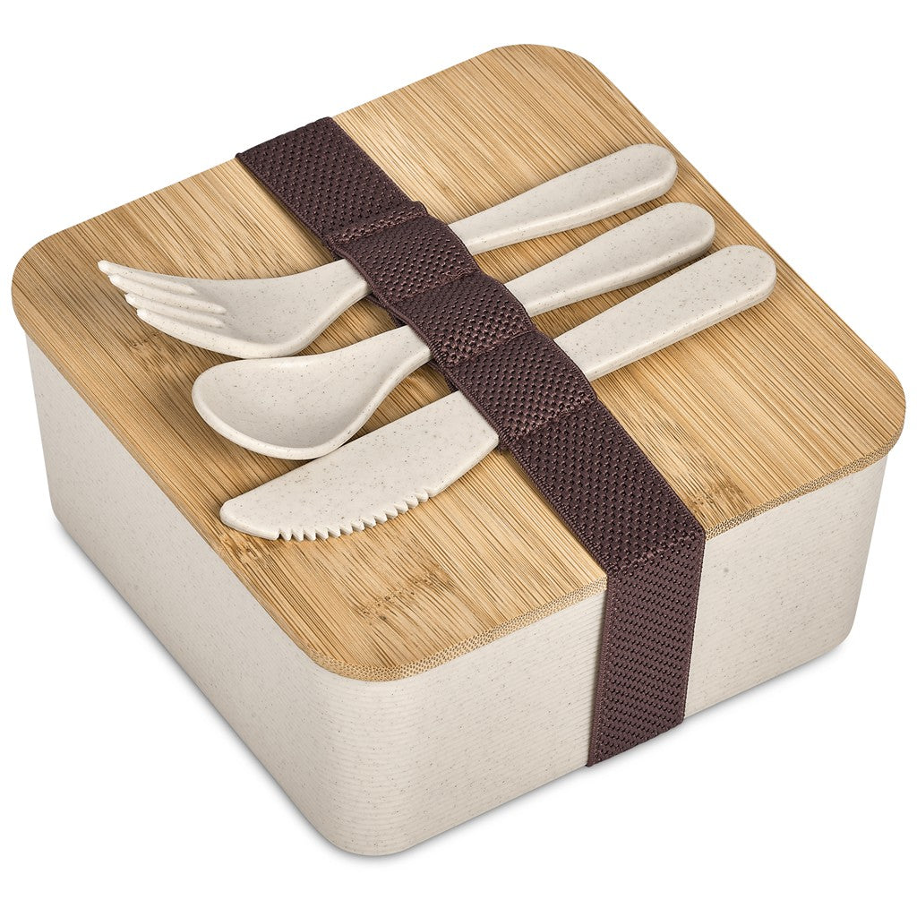 Okiyo Wani Wheat Straw & Bamboo Lunch Box Natural