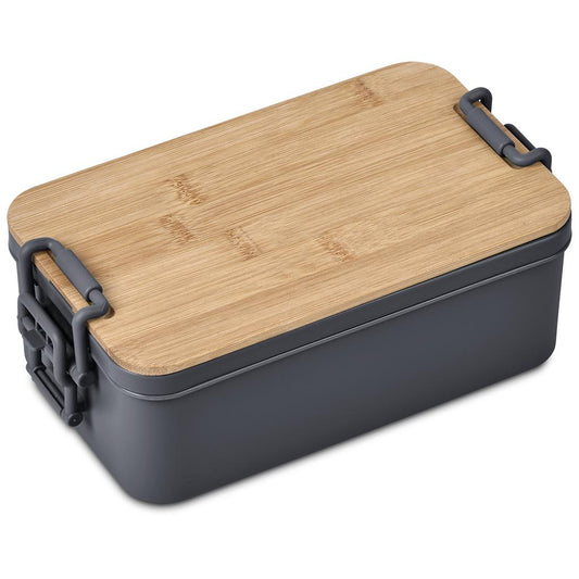 Urban Terrain Lakeside Double Layer Lunch Box & Cutlery Set Dark Grey