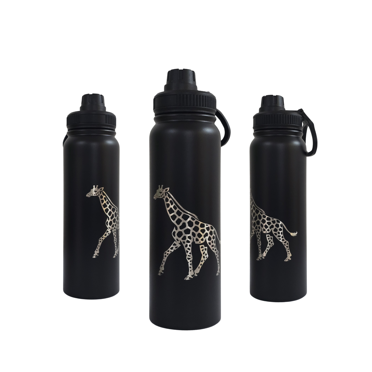 Stainless Steel Water Bottle - 750ml - Giraffe