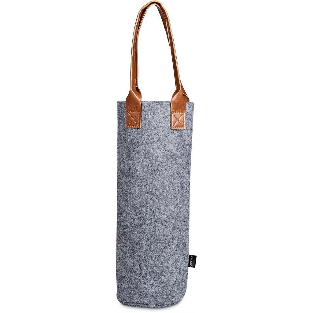 Okiyo Tahada RPET Felt Wine Tote Grey