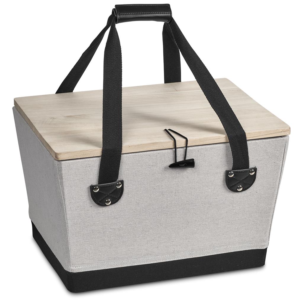 Serendipio Willow 4-Person Picnic Basket Black
