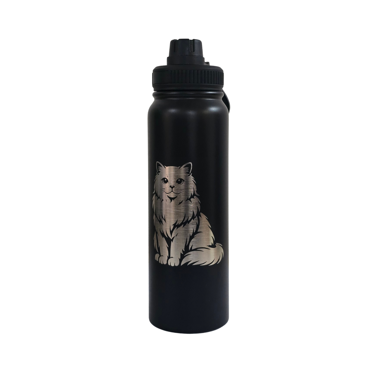 Ragdoll engraved stainless steel water bottle 750ml - third view