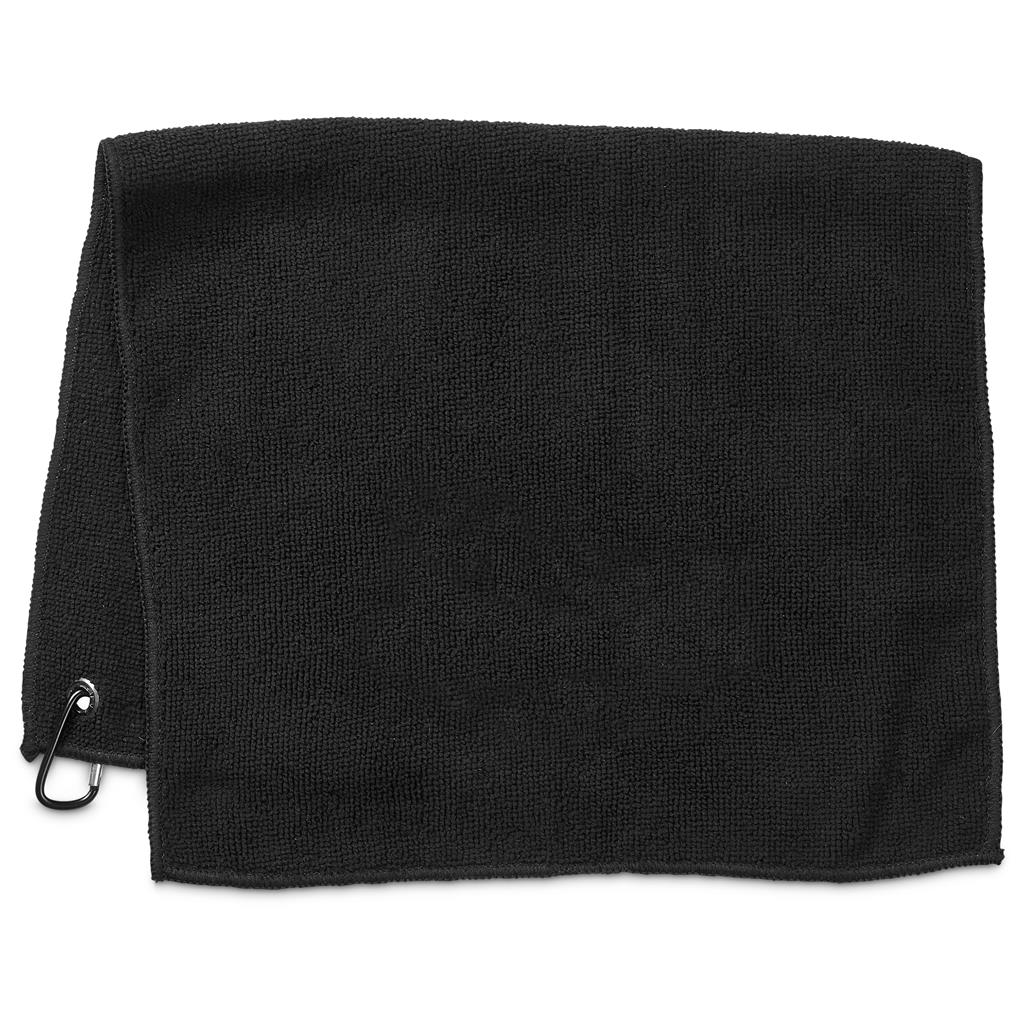 Altitude Greenside Microfiber Golf Towel Black