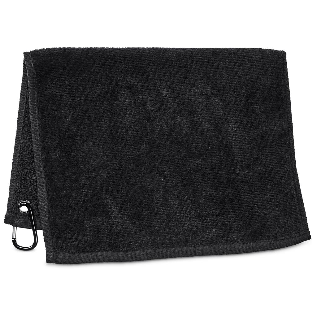 Altitude Fairway Cotton Golf Towel Black