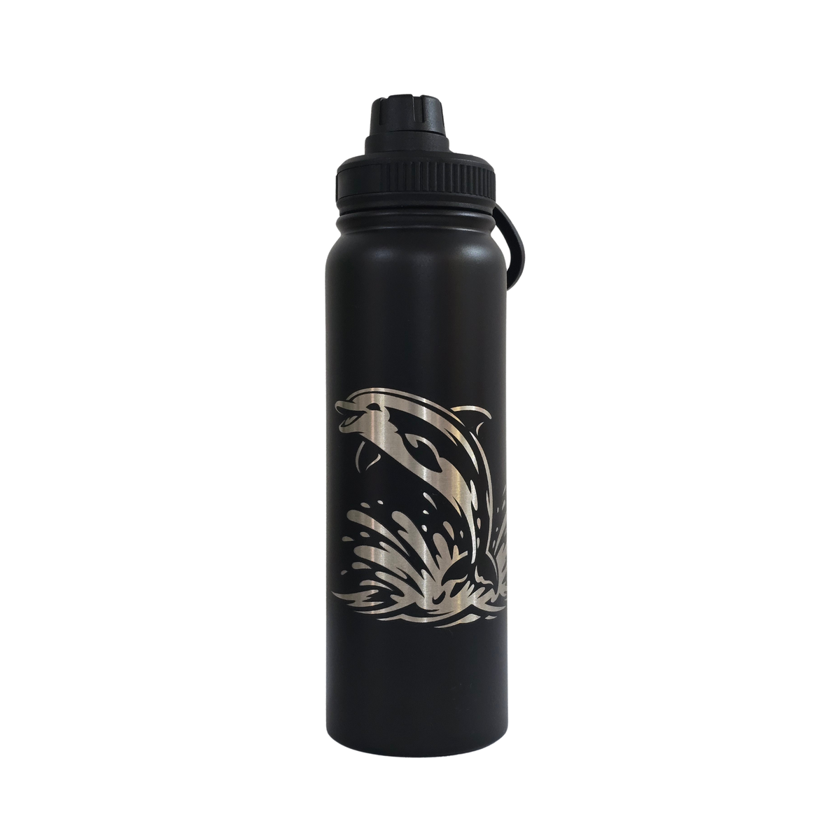 The Ocean Keepers stainless steel water bottle collection - laser-engraved Dolphin bottle