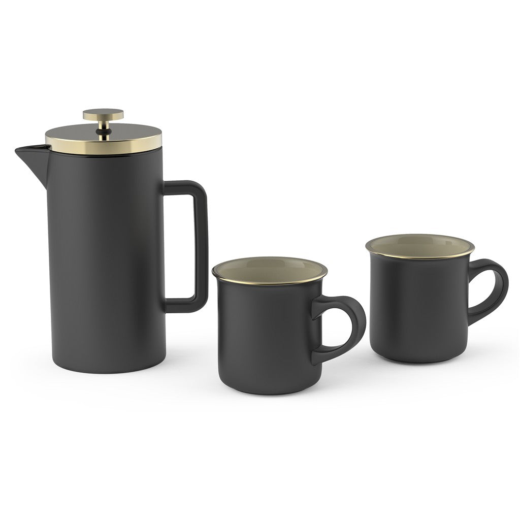 Andy Cartwright Afrique Dusk Coffee Press & Mug Set Black