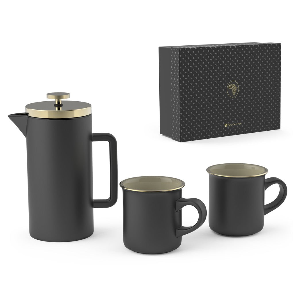 Andy Cartwright Afrique Dusk Coffee Press & Mug Set Black
