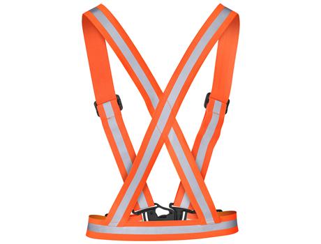 Hi-Viz Reflective Safety Belt - Orange worn