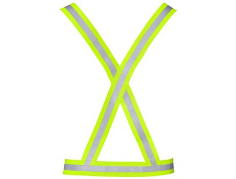 Hi-Viz Reflective Safety Belt - Yellow worn