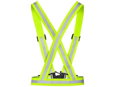 Hi-Viz Reflective Safety Belt - Yellow worn