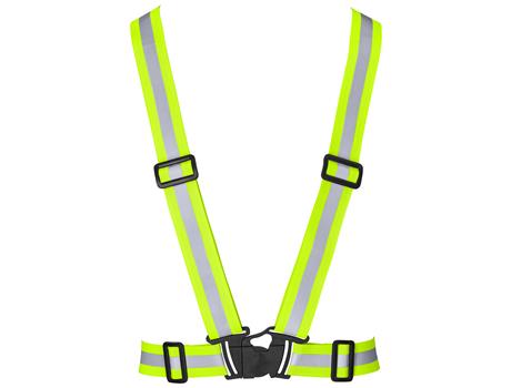 Hi-Viz Reflective Safety Belt - Yellow worn