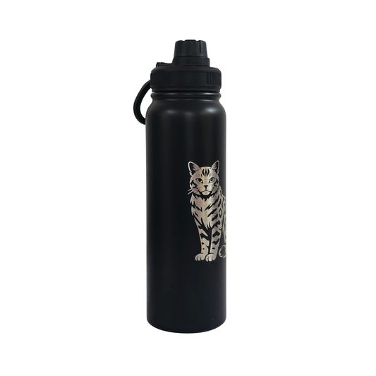 Bengal engraved stainless steel water bottle 750ml - second view