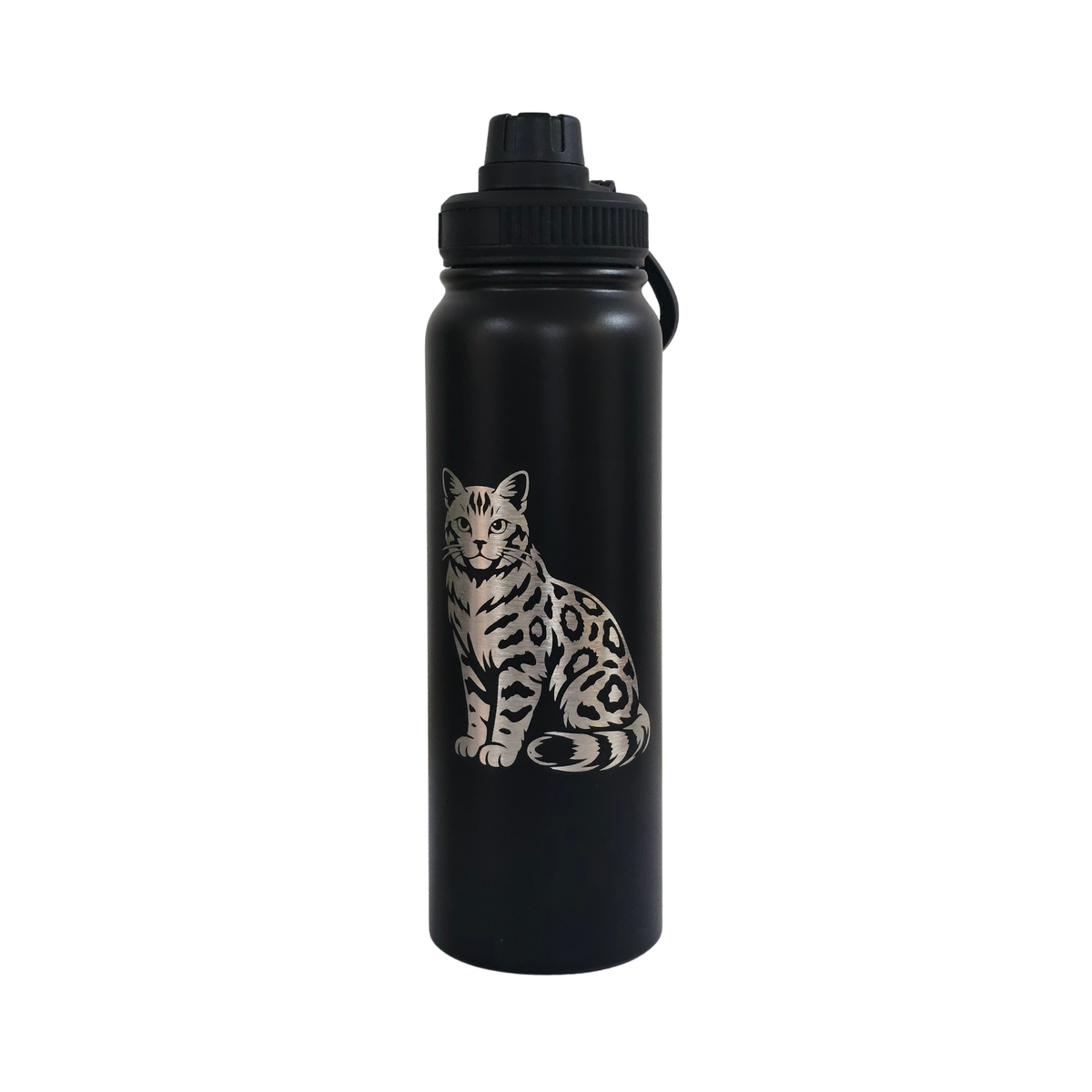 Bengal engraved stainless steel water bottle 750ml - third view