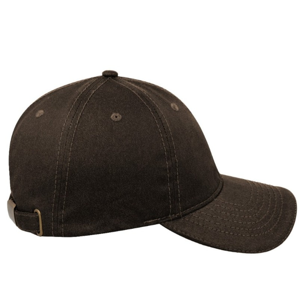 Washed Oil Skin 6P Cap