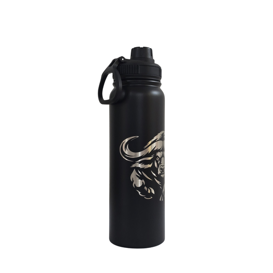 Buffalo engraved stainless steel water bottle 750ml - second view