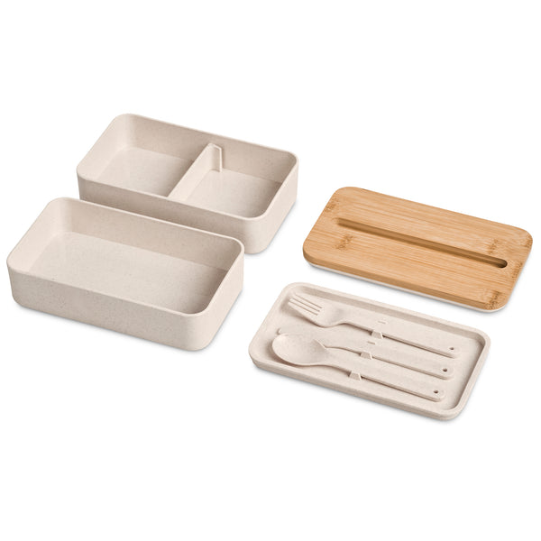 Okiyo Dura Wheat Straw & Bamboo Lunch Box Set