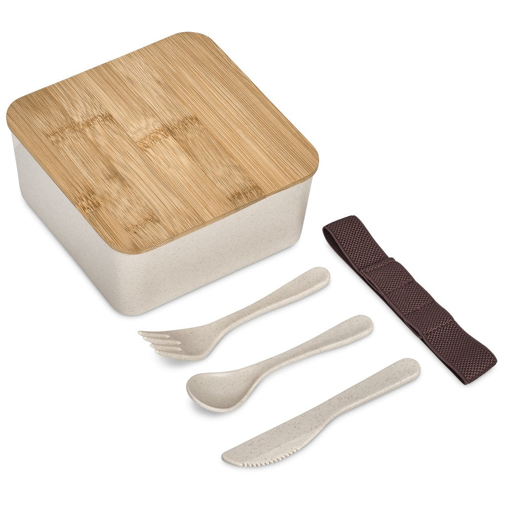 Okiyo Wani Wheat Straw & Bamboo Lunch Box Natural