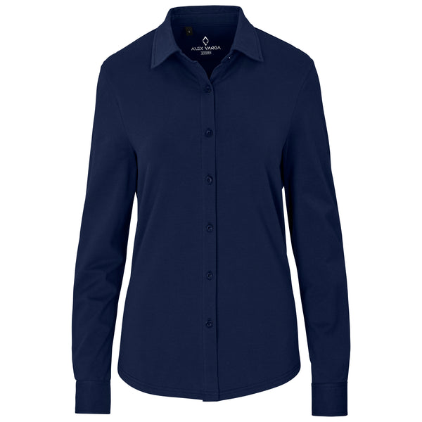 Ladies Long Sleeve Alex Varga Cronus Knitted Shirt
