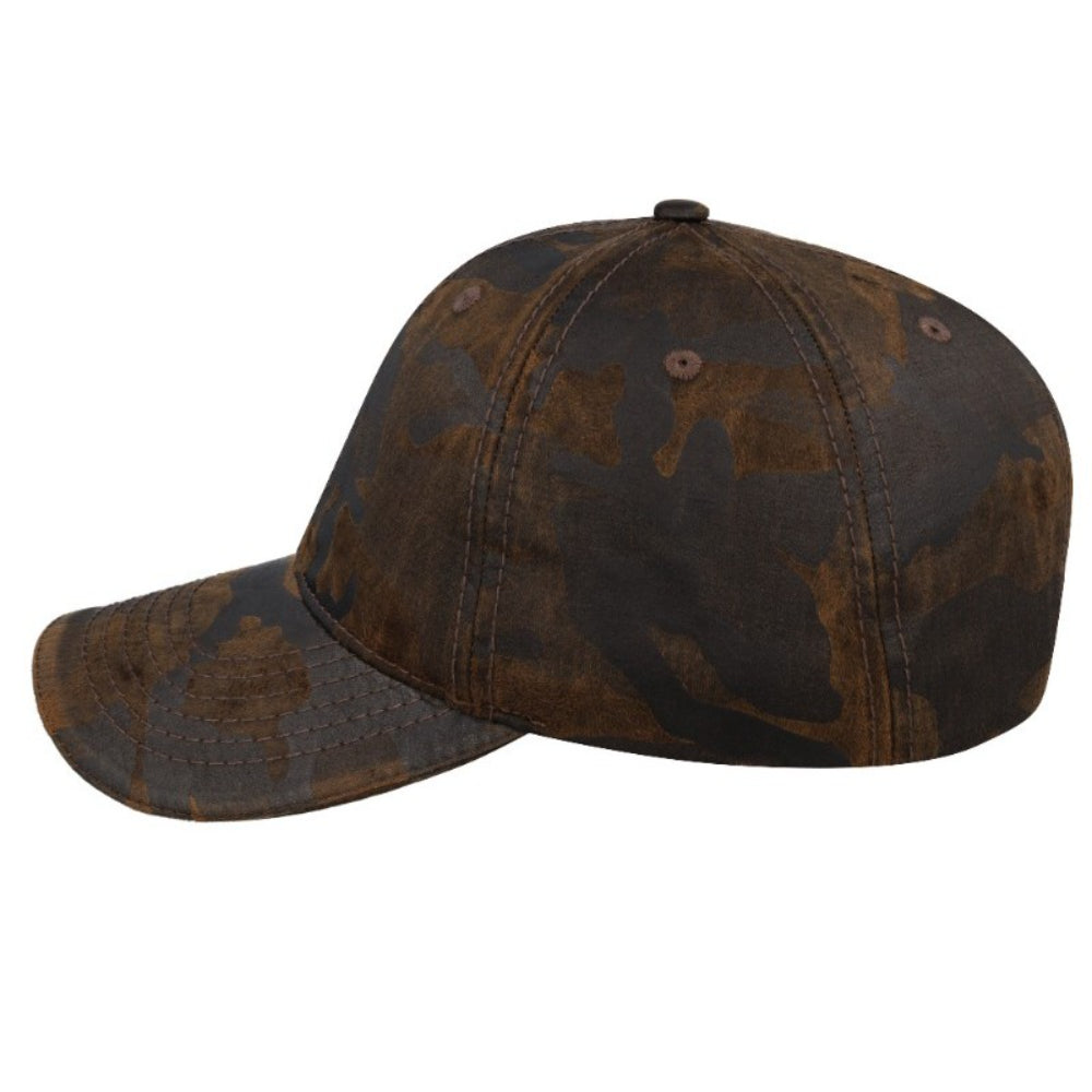 Washed Oil Skin 6P Cap