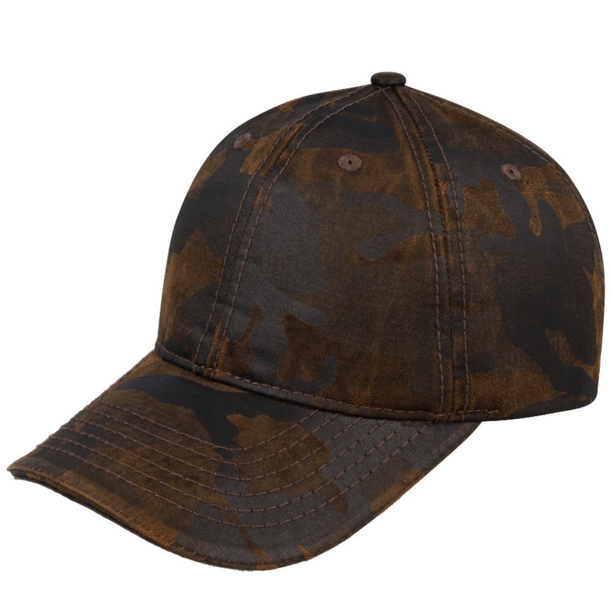Washed Oil Skin 6P Cap