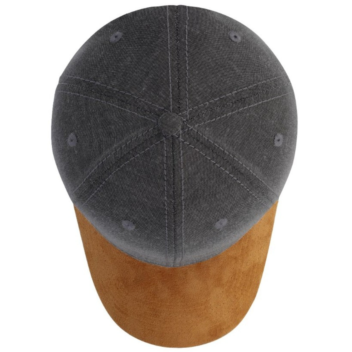 Chambray/Suede 6 Panel Cap