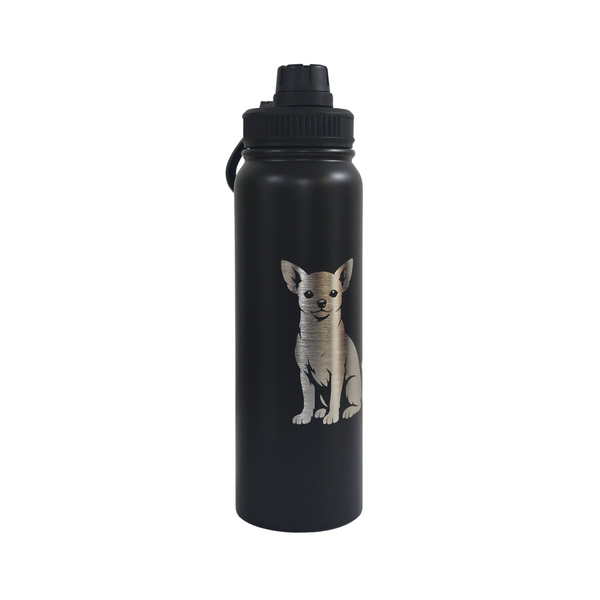 Stainless Steel Water Bottle - 750ml - Chihuahua