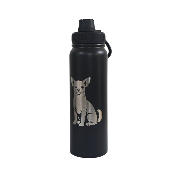 Stainless Steel Water Bottle - 750ml - Chihuahua