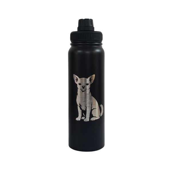 Stainless Steel Water Bottle - 750ml - Chihuahua