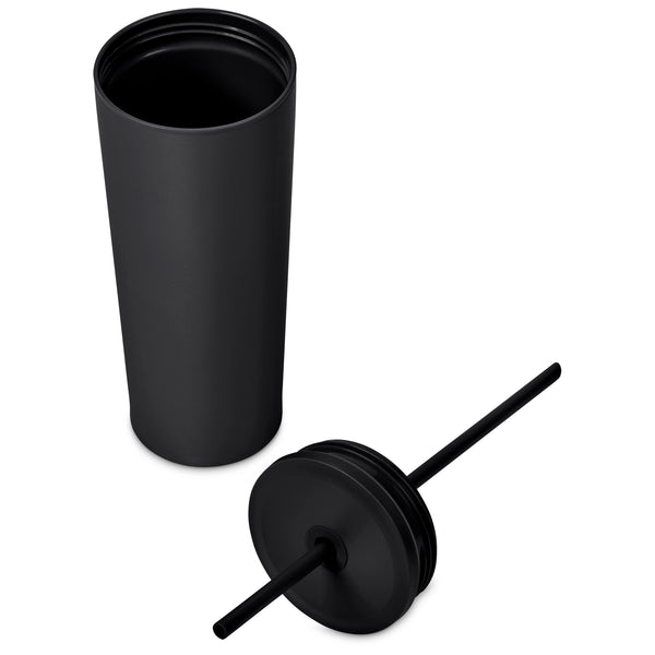 Kooshty Concorde Stainless Steel & Plastic Double-Wall Tumbler & Straw - 720ml