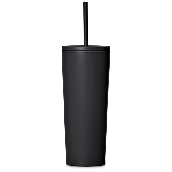 Kooshty Concorde Stainless Steel & Plastic Double-Wall Tumbler & Straw - 720ml