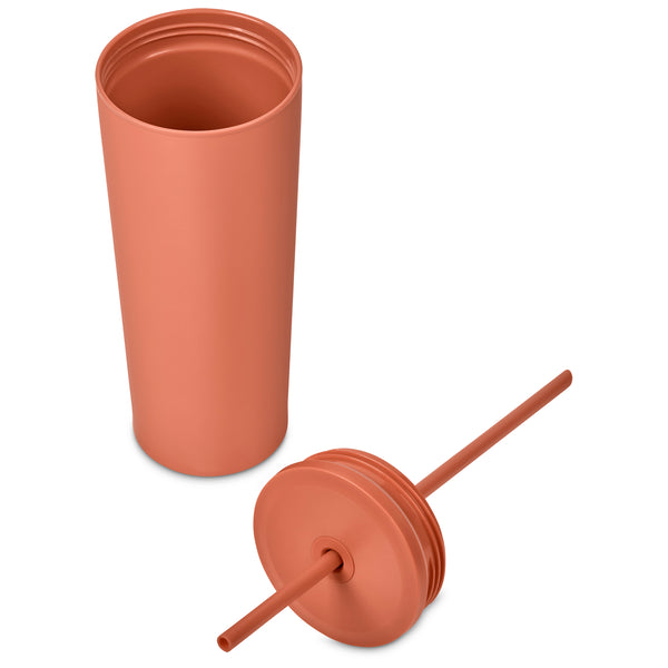 Kooshty Concorde Stainless Steel & Plastic Double-Wall Tumbler & Straw - 720ml