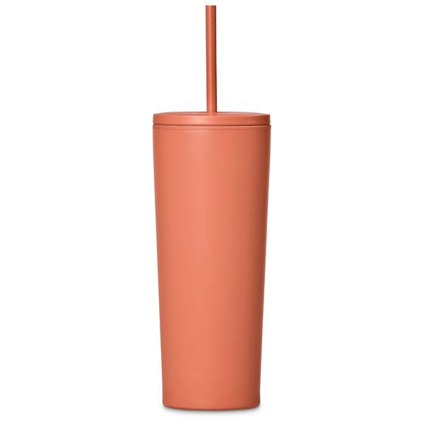 Kooshty Concorde Stainless Steel & Plastic Double-Wall Tumbler & Straw - 720ml