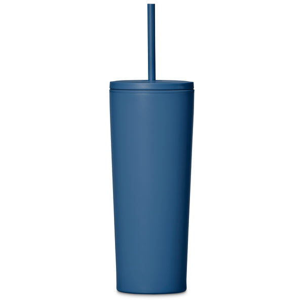 Kooshty Concorde Stainless Steel & Plastic Double-Wall Tumbler & Straw - 720ml