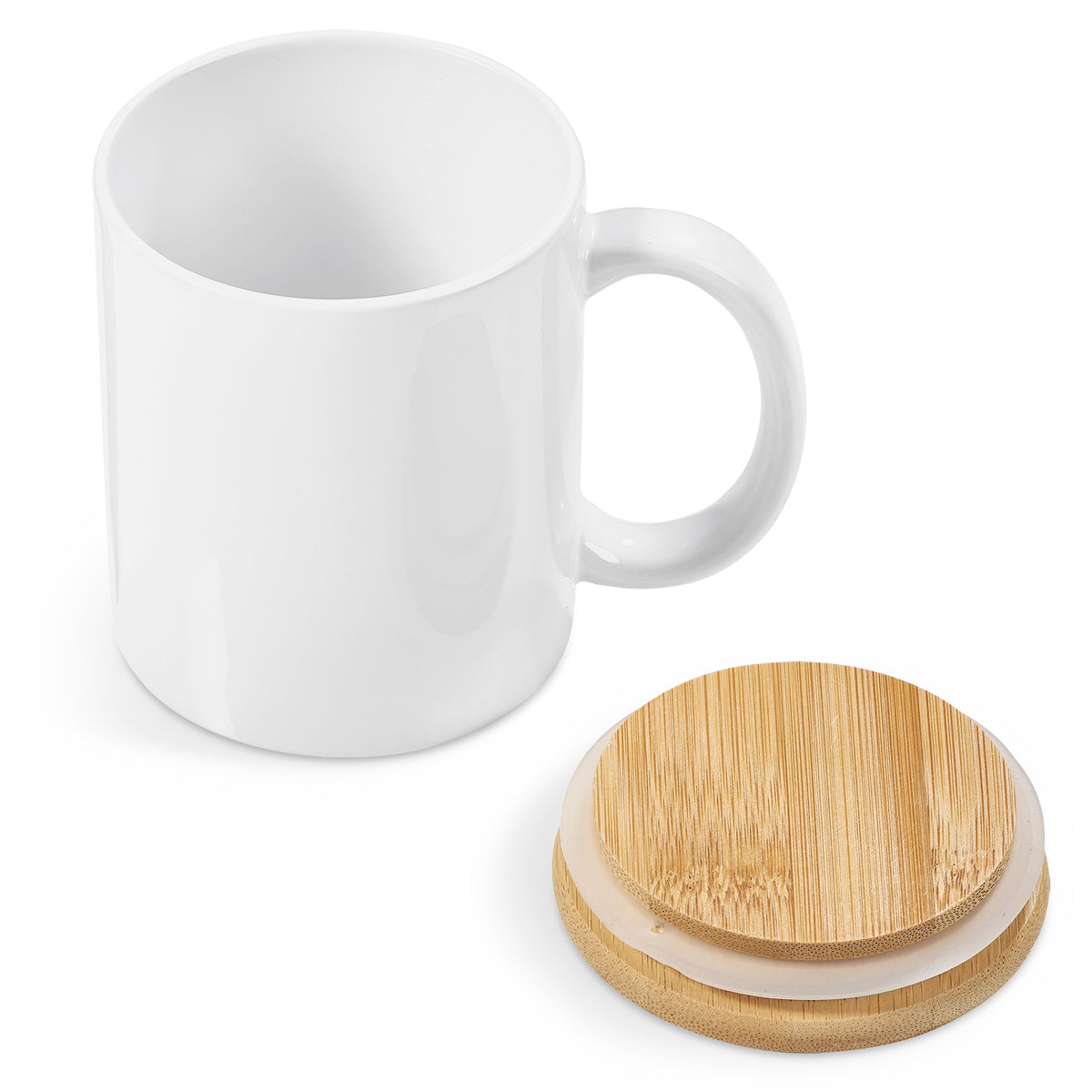 Okiyo Sozo Bamboo & Ceramic Sublimation Coffee Mug - 330ml