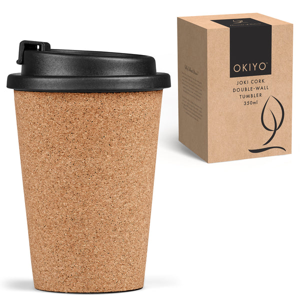 Okiyo Joki Cork & Wheat Straw Double-Wall Tumbler – 350ml