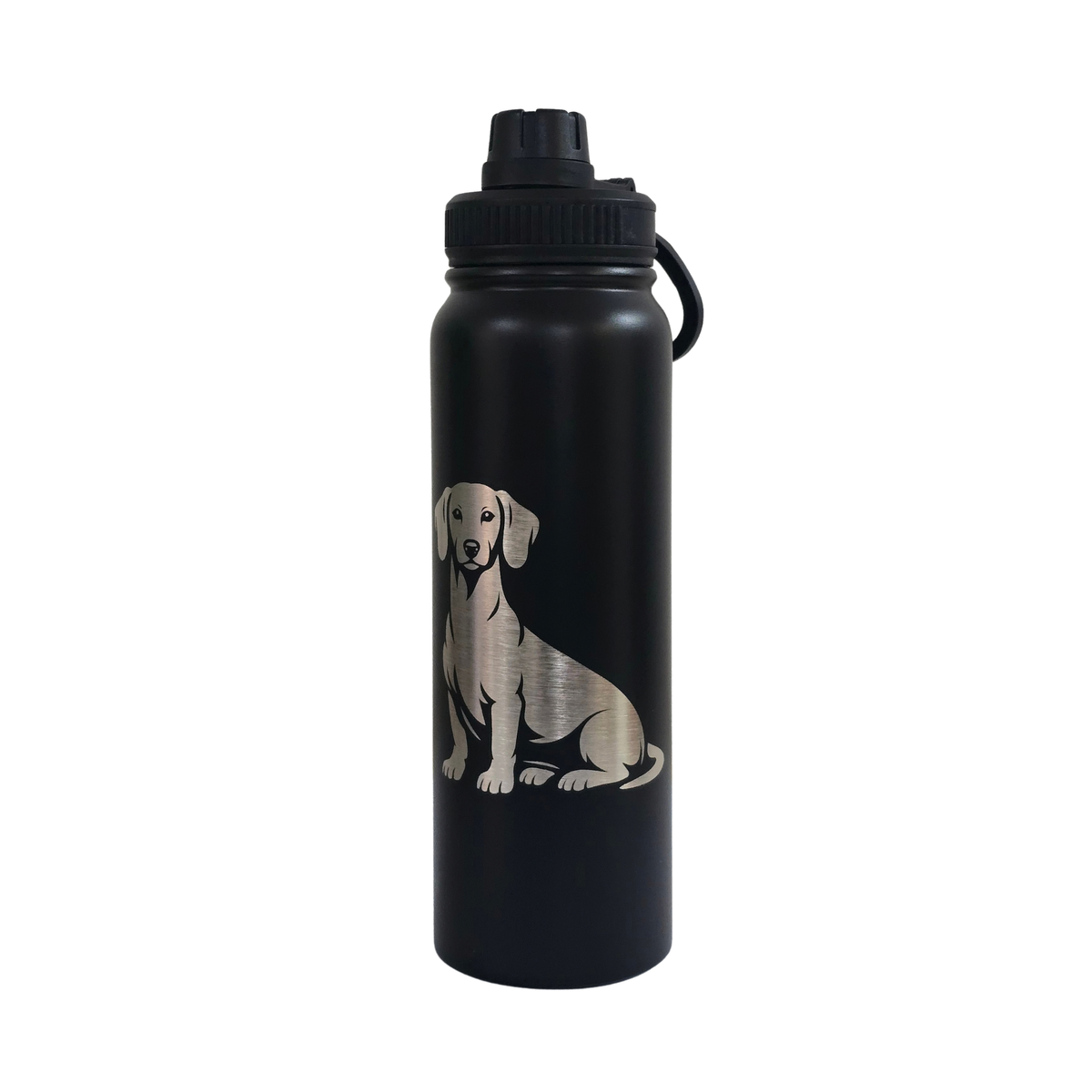 Dachshund engraved stainless steel water bottle 750ml - third view