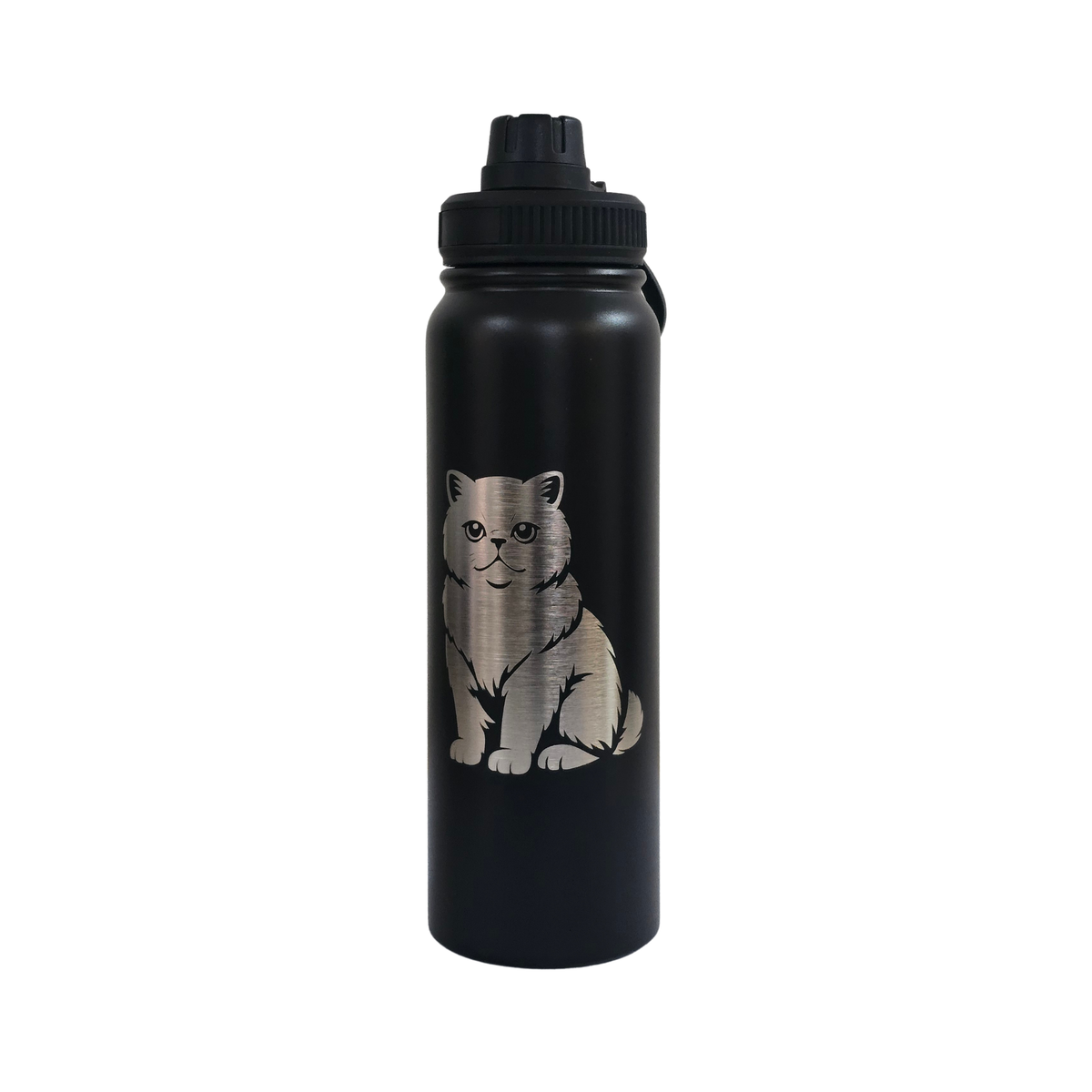 Exotic Shorthair engraved stainless steel water bottle 750ml - third view