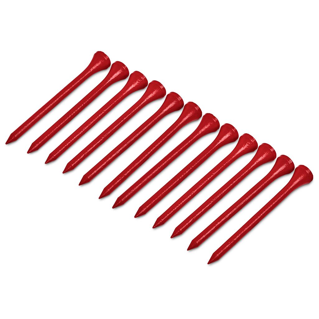 Altitude Swingstart Set of 12 Golf Tees Red