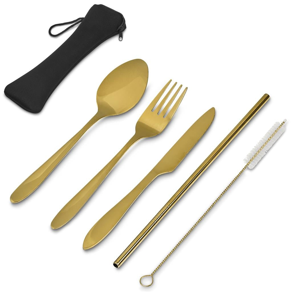 Serendipio Golden Cutlery Set Gold