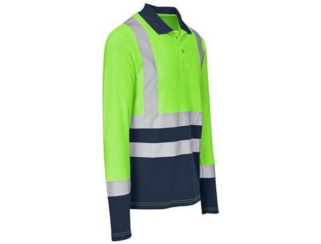 Long Sleeve Surveyor Two-Tone Hi-Viz Golf Shirt