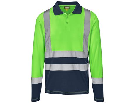Long Sleeve Surveyor Two-Tone Hi-Viz Golf Shirt
