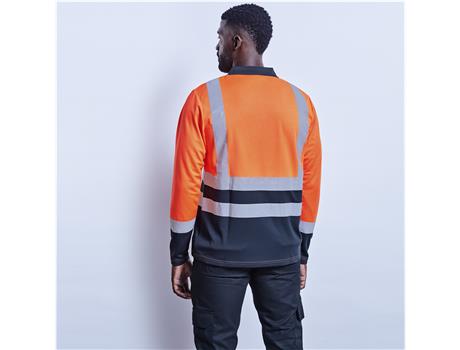 Long Sleeve Surveyor Two-Tone Hi-Viz Golf Shirt