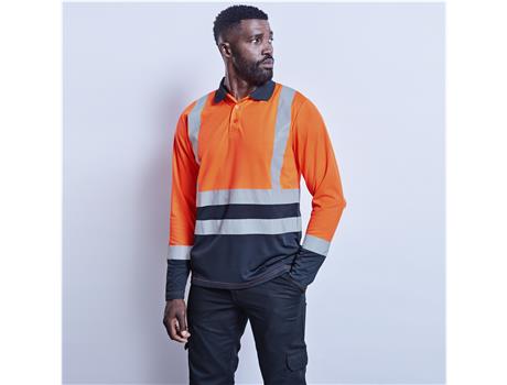 Long Sleeve Surveyor Two-Tone Hi-Viz Golf Shirt
