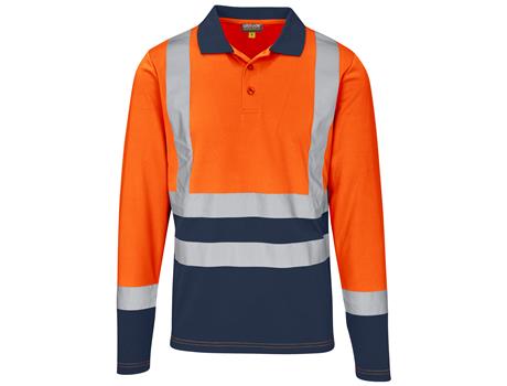 Long Sleeve Surveyor Two-Tone Hi-Viz Golf Shirt