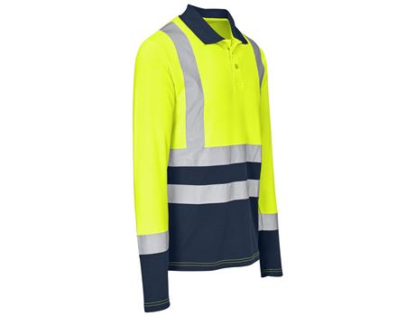 Long Sleeve Surveyor Two-Tone Hi-Viz Golf Shirt