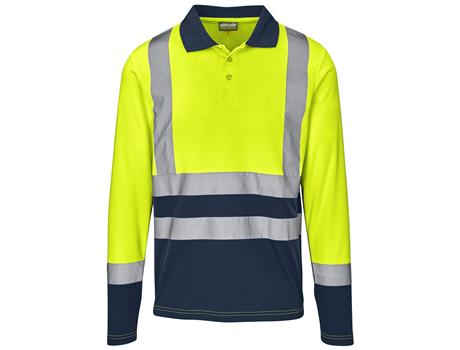Long Sleeve Surveyor Two-Tone Hi-Viz Golf Shirt
