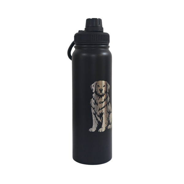 Stainless Steel Water Bottle - 750ml - Golden Retriever