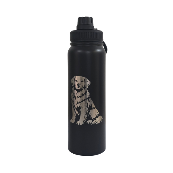 Stainless Steel Water Bottle - 750ml - Golden Retriever