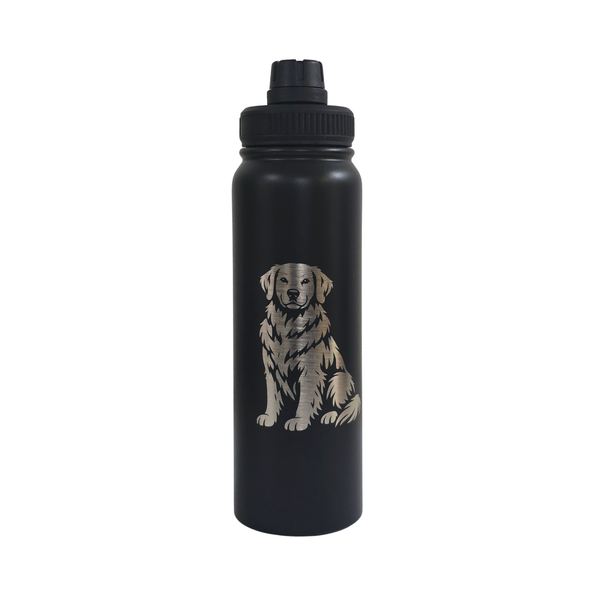 Stainless Steel Water Bottle - 750ml - Golden Retriever