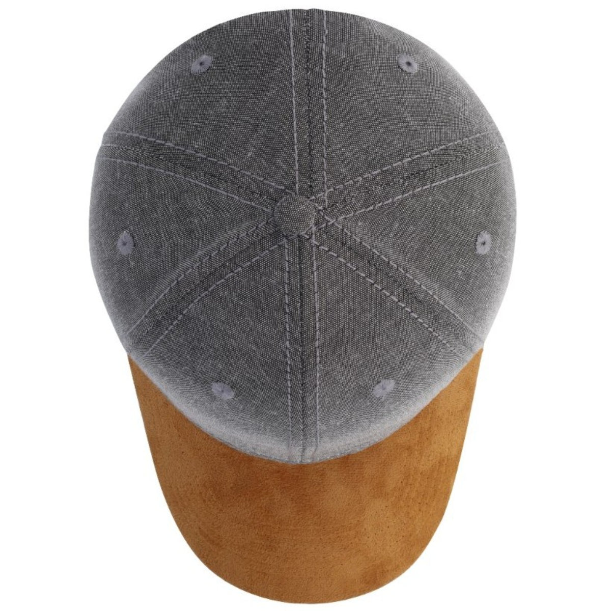 Chambray/Suede 6 Panel Cap